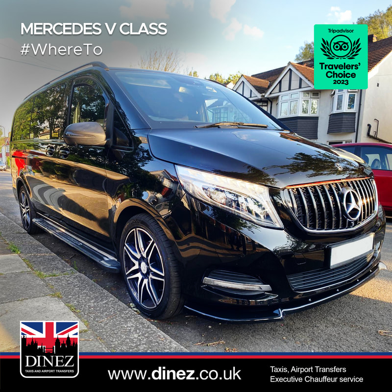 A Mercedes-Benz V-Class for Farnborough Taxi Cabs race-day chauffeur at Ascot, Berkshire (Ascot Racecourse), showing a